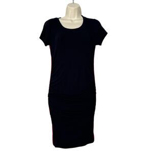 Anthropologie Sundry Ruched Dress in Navy Size 0